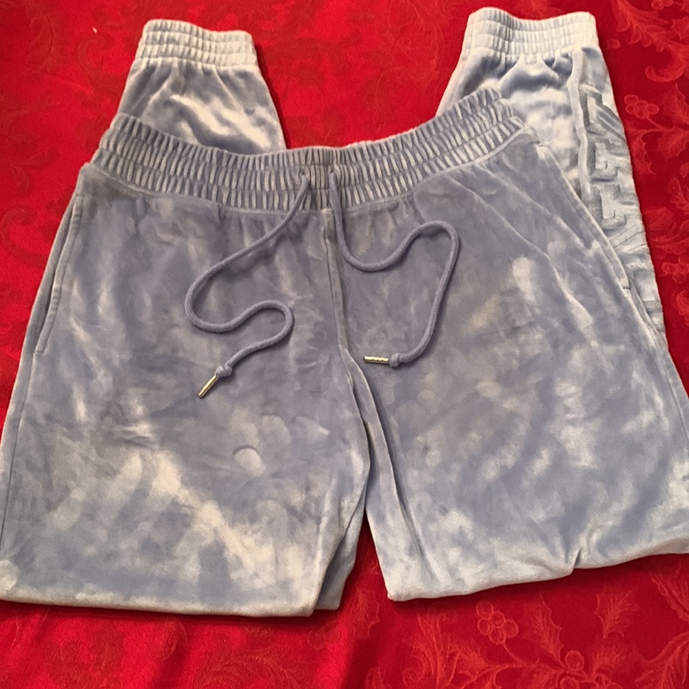 PINK Victoria’s Secret’s blue velour pants - Picture 5 of 13